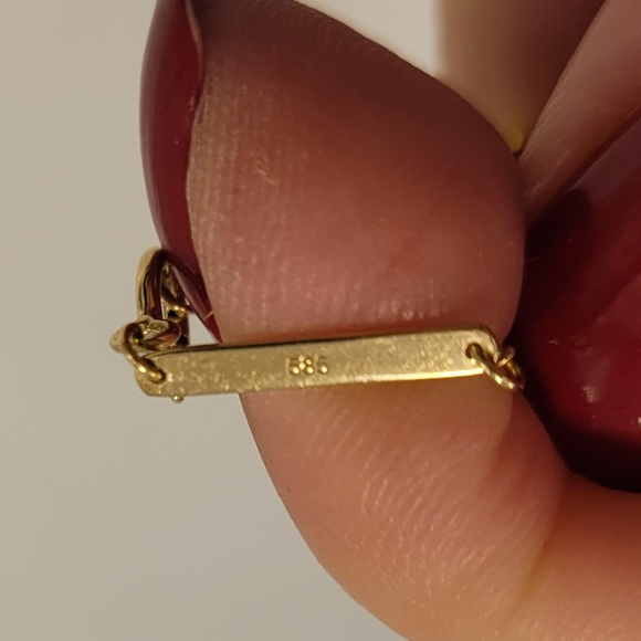 Kendra Scott Spike 14K Yellow Gold Statement Necklace in White Diamond New - Picture 5 of 5